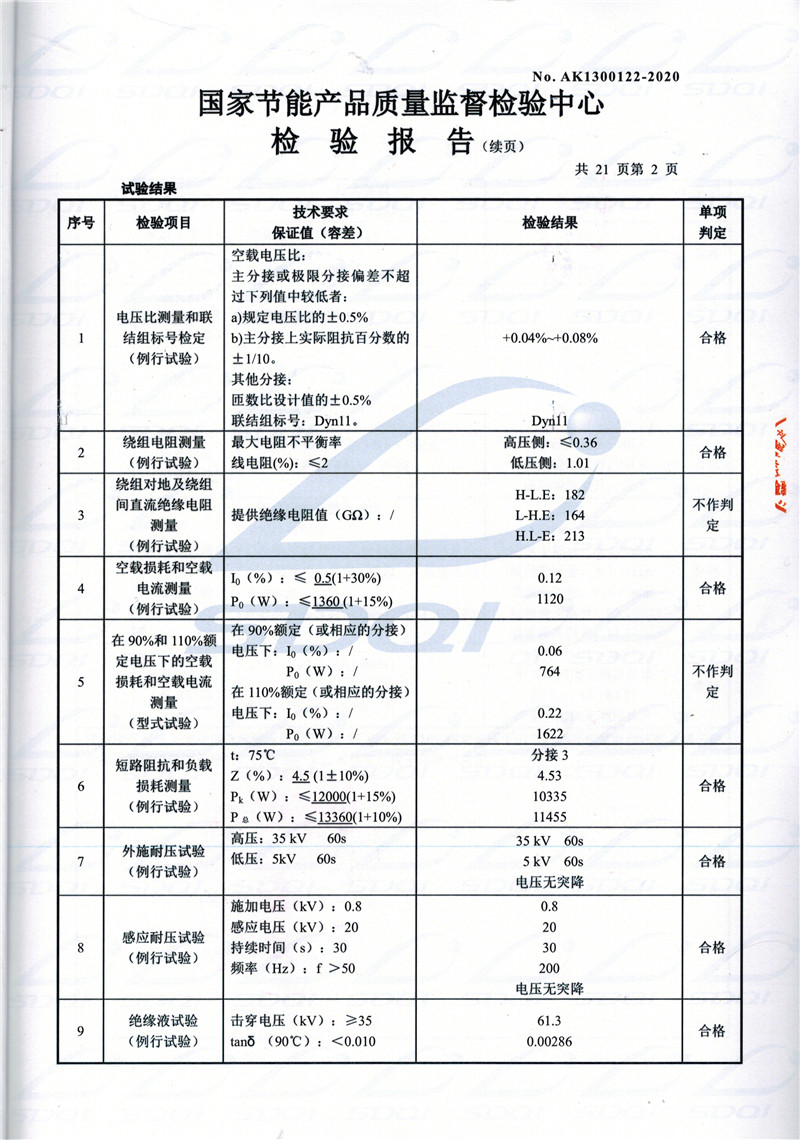 高低压试验报告-S11-1250皮山皮山皮山油浸式变压器-2.jpg